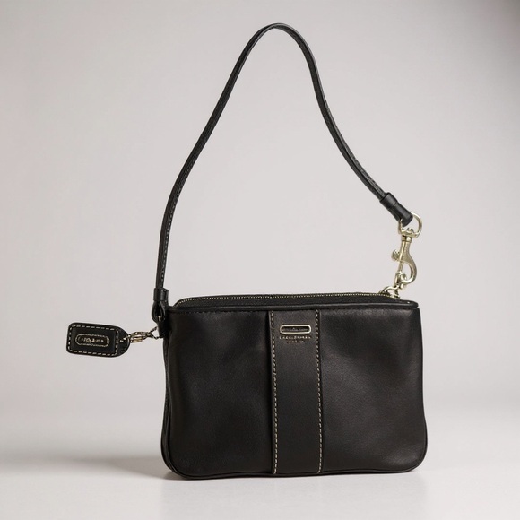Coach Handbags - 🖤 Coach Legacy Leather Black Wristlet Purse | Mini Bag Clutch